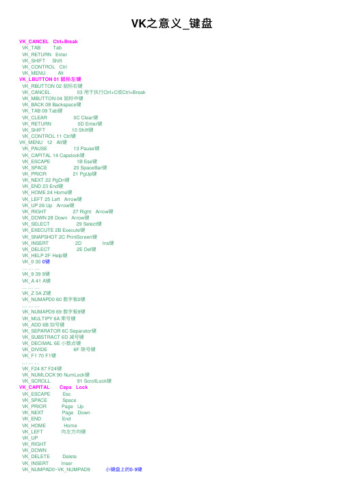 VK之意义_键盘