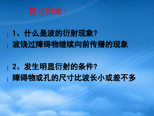 高中物理13.5光的衍射课件新人教选修34.ppt