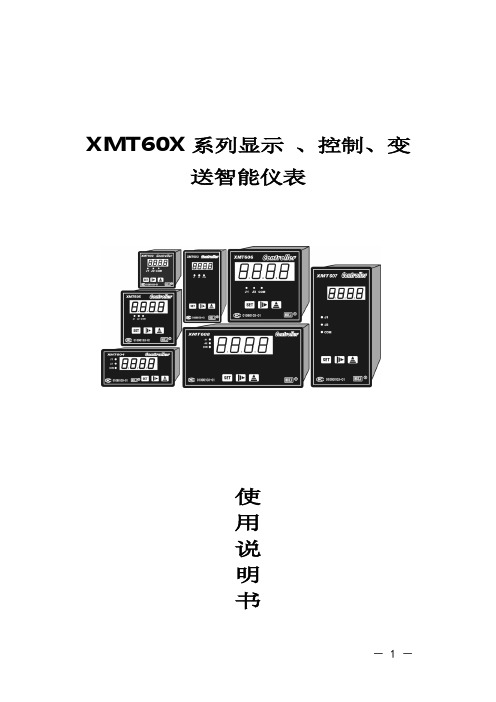 XMT600系列产品说明书