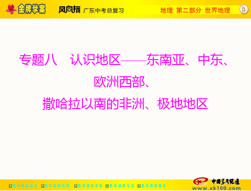 第二部分专题八认识地区——东南亚、中东、欧洲西部、撒哈拉以南的非洲、极地地区