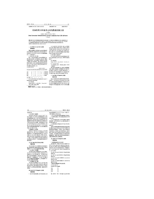 几种常用GIS软件之间的数据转换方法_图文(精)