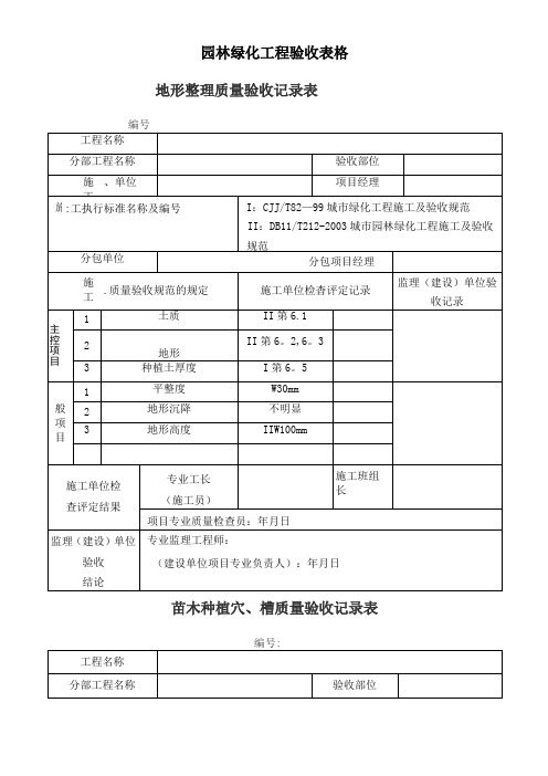 园林绿化工程验收最全表格-(样板)