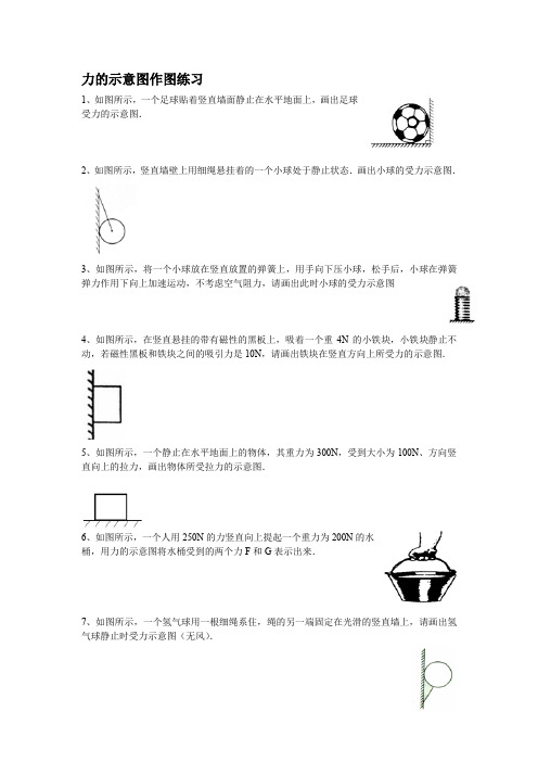 力的示意图作图练习