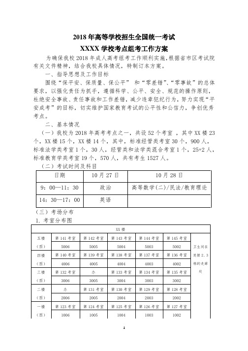 高考、成人高考研究生考试通用考务方案