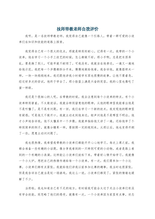 技师带教老师自我评价