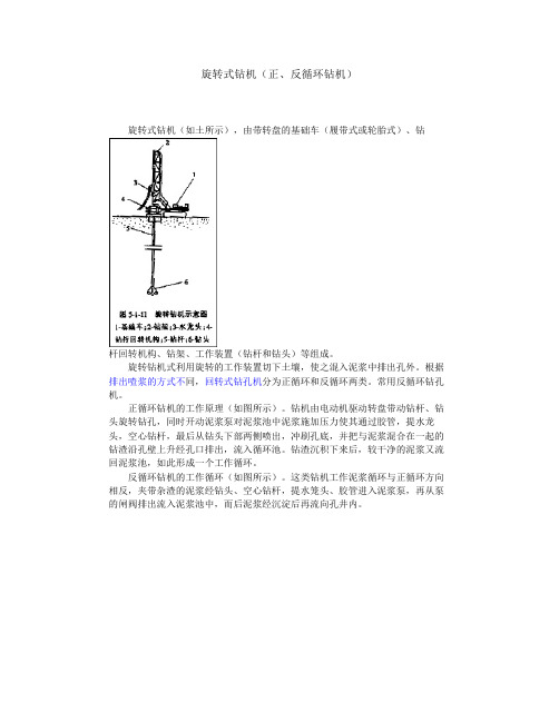 旋转式钻机(正、反循环钻机)