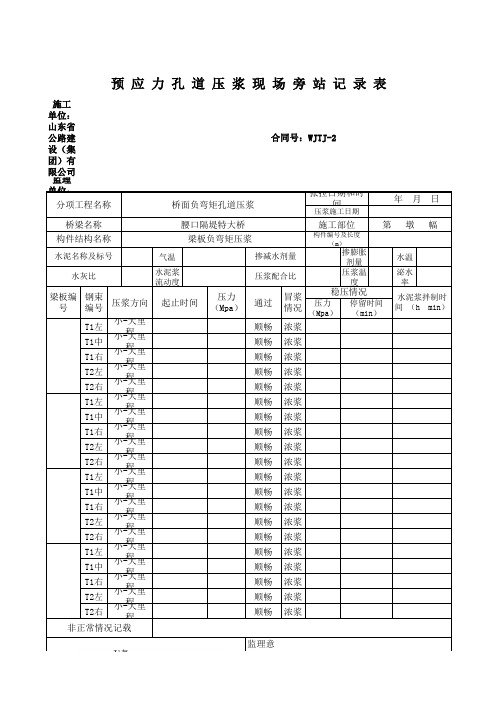 负弯矩压浆)