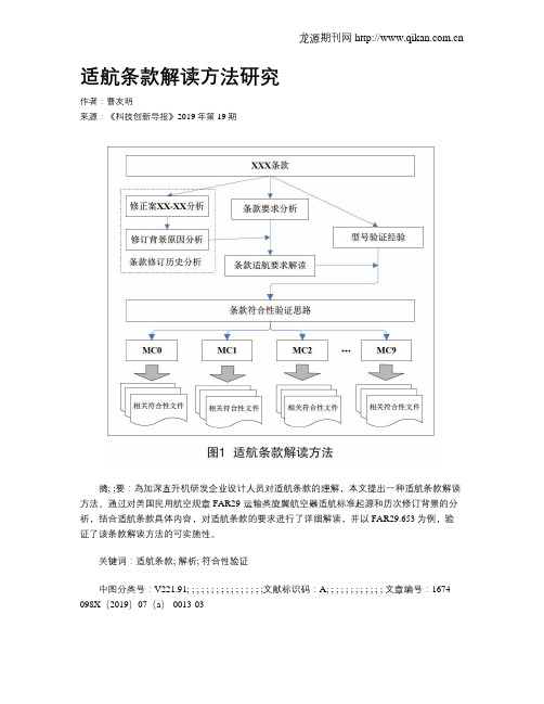 适航条款解读方法研究