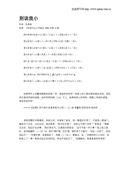 别说我小