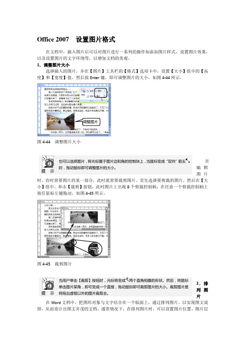 Office 2007  设置图片格式