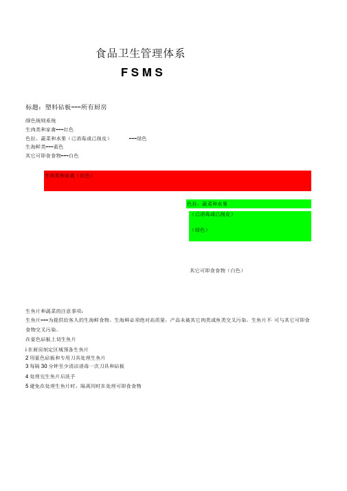 食品安全管理体系(FSMS)