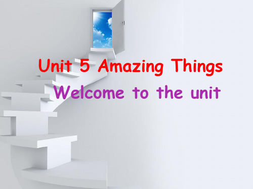 Unit 5 Amazing Things Welcome to the unit