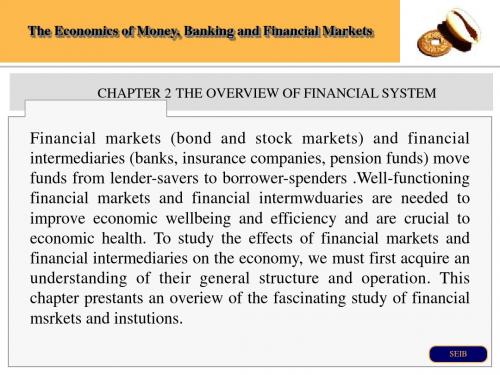 Chapter 2 The Overview of Financial Market