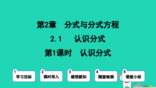 2024八年级数学上册第二章分式与分式方程1认识分式第1课时认识分式课件鲁教版五四制