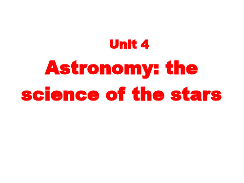 2019教育人教新课标必修三 Unit 4 Astronomy-Reading comprehension[课件]精品英语