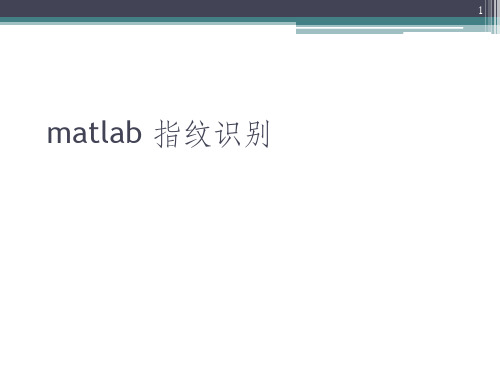 课题_matlab 指纹识别