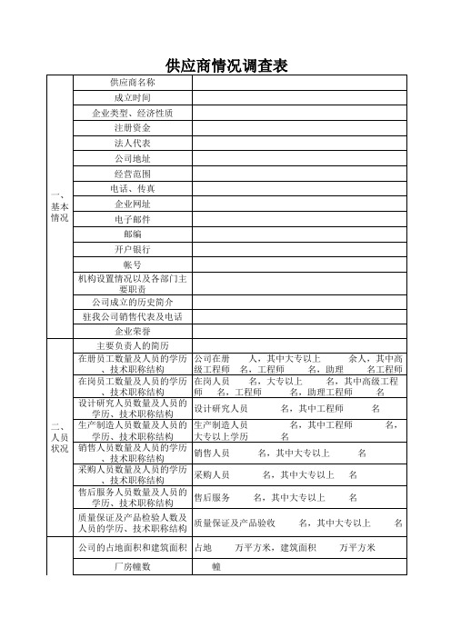 1供应商调查表样表.xls