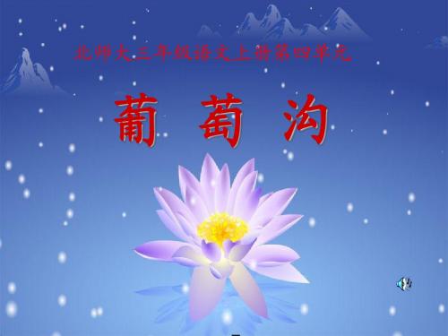 北师大版语文三上《葡萄沟》课件