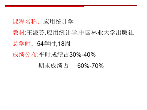 应用统计学—第1章 统计学与统计数据