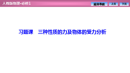 高中物理人教版必修一  第三章 三种性质的力及物体的受力分析