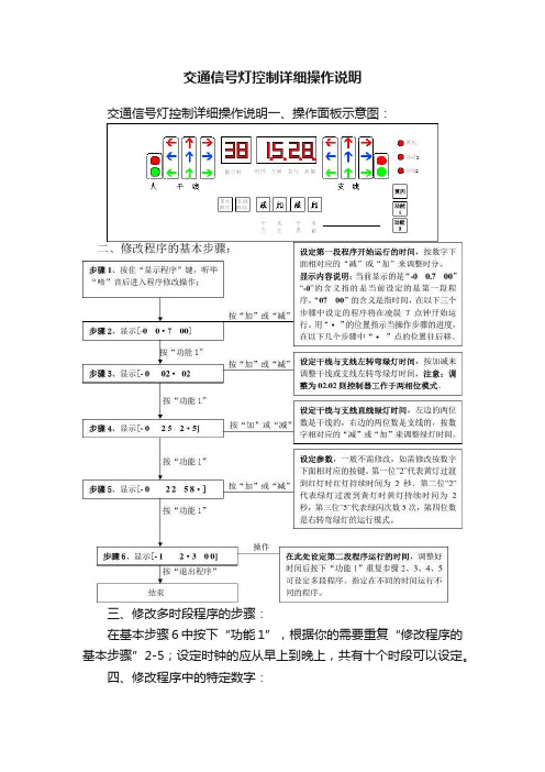 交通信号灯控制详细操作说明