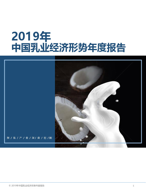 2019年中国乳业经济形势年度报告