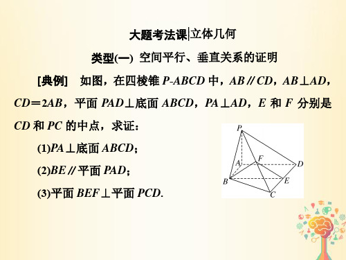 2020高考数学(文)二轮专题课件：大题考法课立体几何