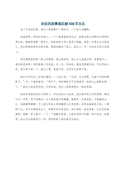 长征的故事读后感500字左右