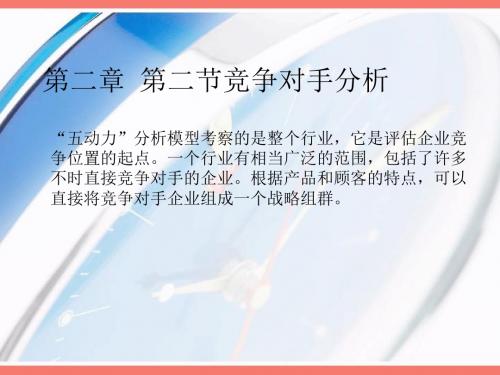 市场营销战略 竞争对手分析-PPT精品文档