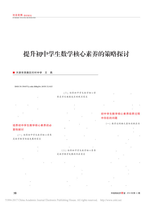 _提升初中学生数学核心素养的策略探讨