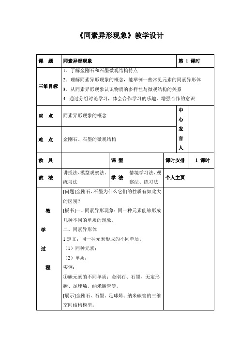 《同素异形现象》设计