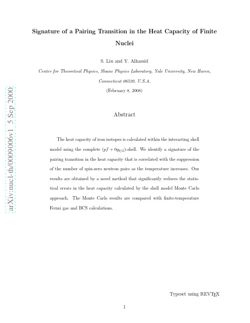 Signature of a Pairing Transition in the Heat Capacity of Finite Nuclei