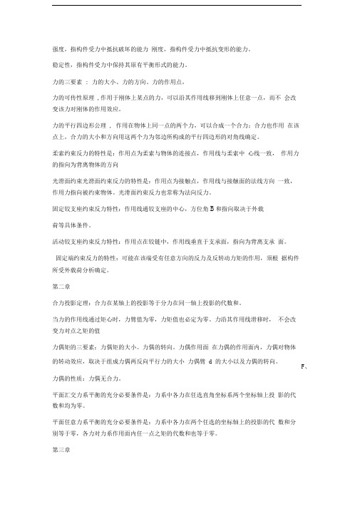 工业设计机械基础---复习资料