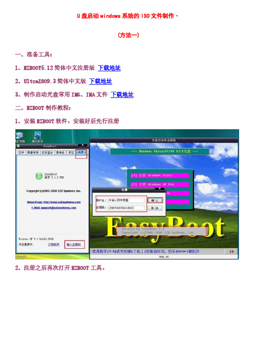 U盘启动windows系统的ISO文件制作