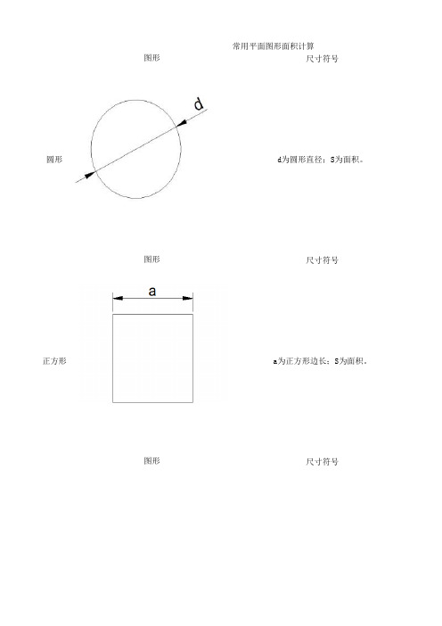 常用图形面积公式