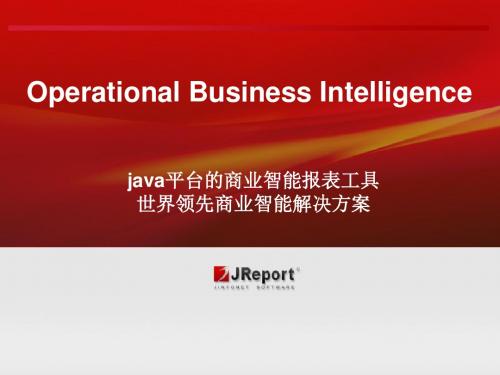 jreport产品介绍(PPT 34张)
