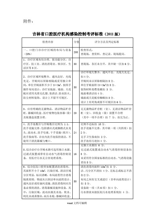 口腔医疗机构标准.doc