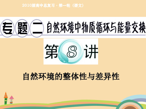 高二地理自然环境的整体性与差异性PPT教学课件