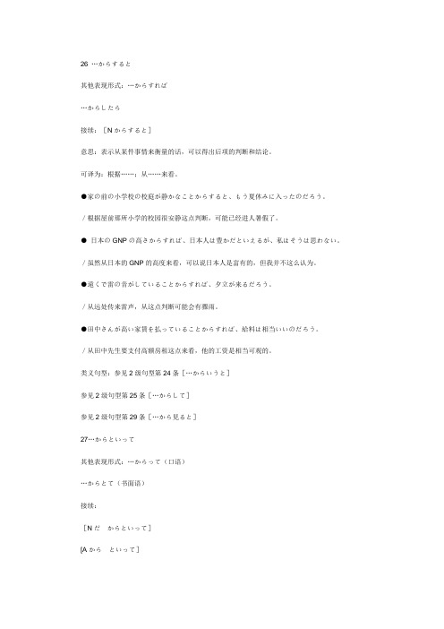 日语2级惯用语法句型170个 (06)