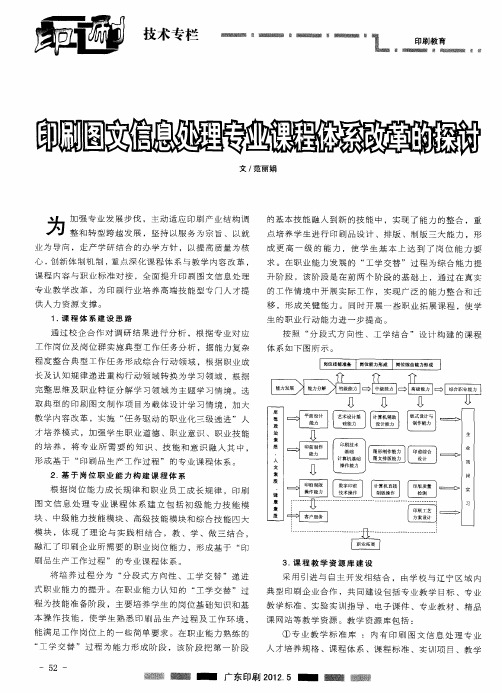 印刷图文信息处理专业课程体系改革的探讨