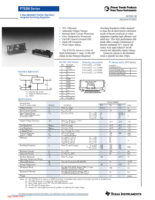 PT6304N;PT6304A;PT6303C;PT6304C;PT6303N;中文规格书,Datasheet资料