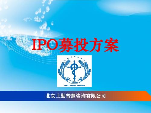 普慧投资IPO 上市咨询募投可研业务简介