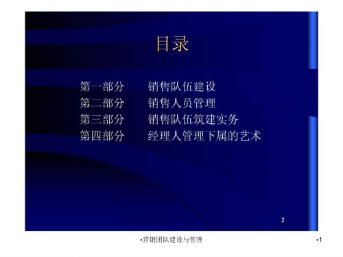 营销团队建设与管理课件