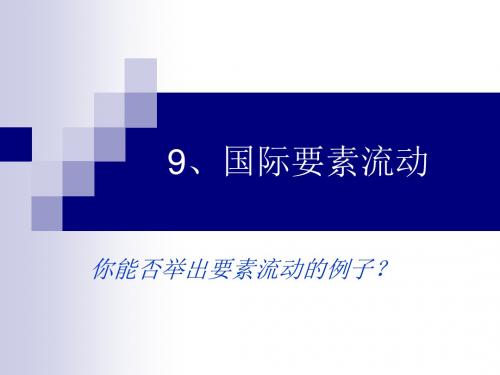 国国际贸易原理 09国际要流动-PPT文档资料