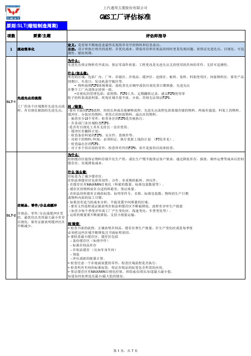 SLT工厂评估标准-新