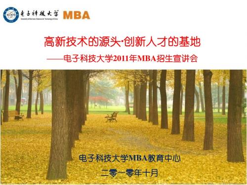 肖主任—电子科技大学2011年MBA