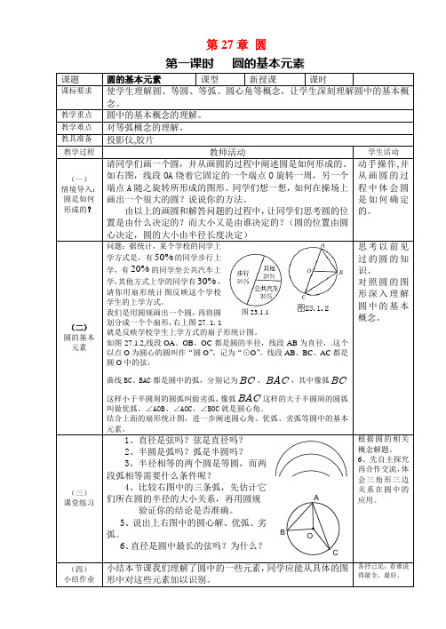 第8章圆全章精品教案