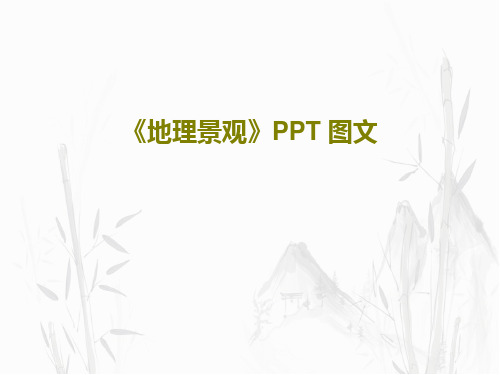 《地理景观》PPT 图文42页PPT