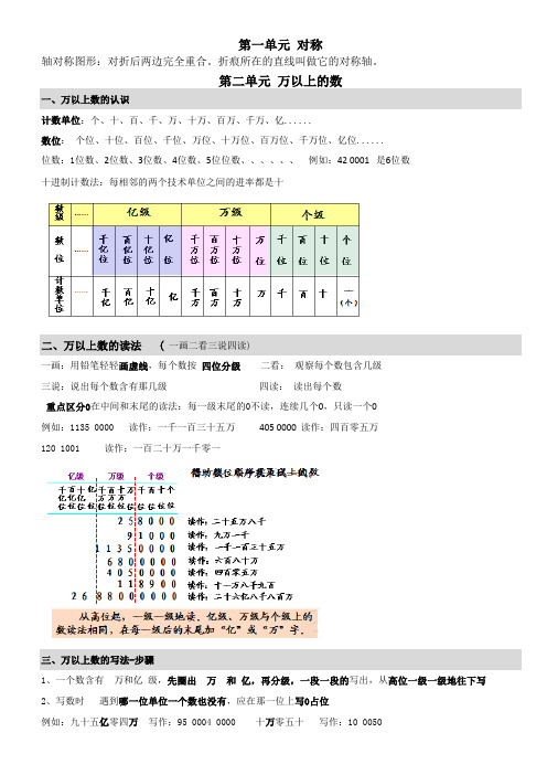 三年级数学下册知识点-部分知识点-青岛版