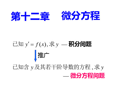 微分方程的基本概念、可分离变量、齐次方程